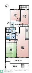 UR都市機構コーポレート海老名国分第二 3LDKの間取図画像