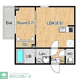 (仮称)ジーメゾン伊勢原デルタ 1LDKの間取図画像