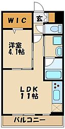 ウィンド 1LDKの間取図画像