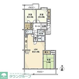 ベルブリーズ森の里4号棟 3LDKの間取図画像