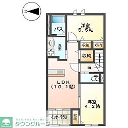グランテージ・真田 2LDKの間取図画像
