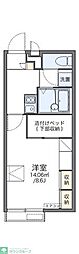 レオパレスウエストプレイス 1Kの間取図画像