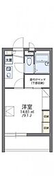 レオパレスソワメゾン3 1Kの間取図画像