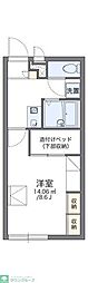 レオパレスベアフルーツ2 1Kの間取図画像