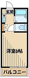 ルミエールミタ ワンルームの間取図画像