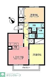 フォーレカメリア 2LDKの間取図画像