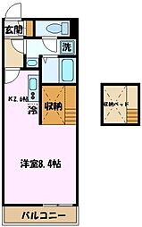 YBM ワンルームの間取図画像