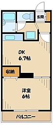 ダイヤガーデン 1DKの間取図画像