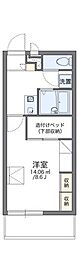 レオパレスソワメゾン3 1Kの間取図画像