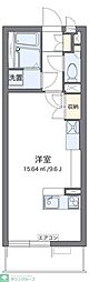 ミランダキャトル ワンルームの間取図画像