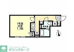 フェリーチェ本厚木 1Kの間取図画像