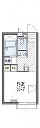 レオパレスローズマリー 1階1Kの間取り