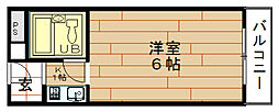 パンジービオラ春日出 1Kの間取図画像