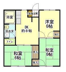 エトワールヒカリ 3DKの間取図画像
