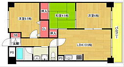 コージーコート 3LDKの間取図画像