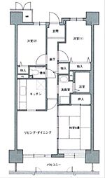 コーシャハイツ苅田 3LDKの間取図画像