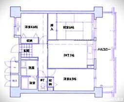 コーシャハイツ酉島 3DKの間取図画像