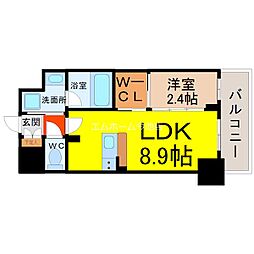 ハーモニーレジデンス名古屋EAST 1LDKの間取図画像