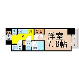 コンフォート新栄 1Kの間取図画像