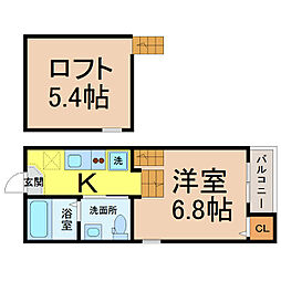 プランドル・メゾン 1Kの間取図画像