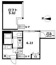 サダルスウド 1Kの間取図画像