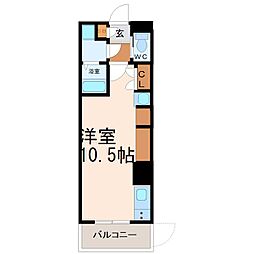 VIALO千種スクエア ワンルームの間取図画像