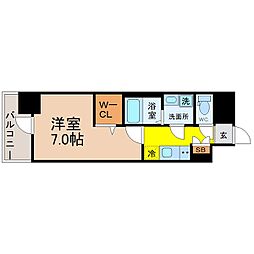 エスリード ザ・レガリア新栄ALTAIER 1Kの間取図画像