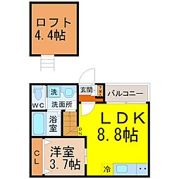 sucrefer 1LDKの間取図画像