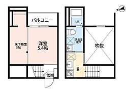 lumiere4 1Kの間取図画像