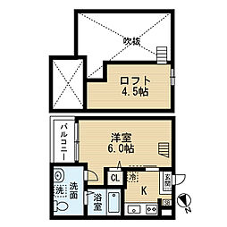 BeaverCreek 1Kの間取図画像