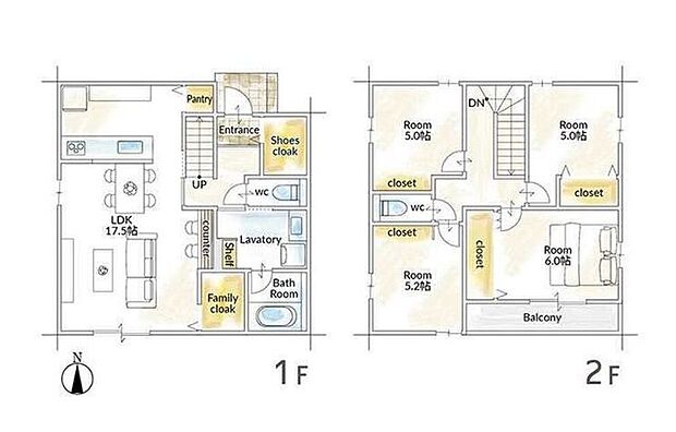 建物プラン例(間取り図)