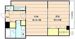 プレステージ362 1LDKの間取図画像