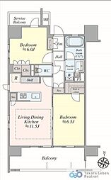 間取図画像 2LDK