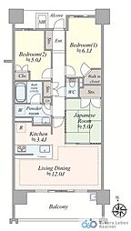 ZELKHOUSE船堀 3LDKの間取図画像