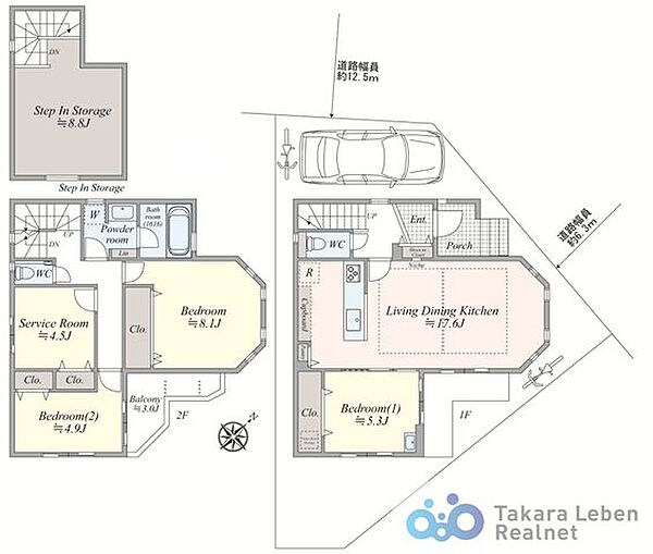 約17.6帖のLDKは家族が集まっても窮屈さを感じない広さ、自然と家族が集まり会話が始まるそんなあたたかさが生まれる空間です。