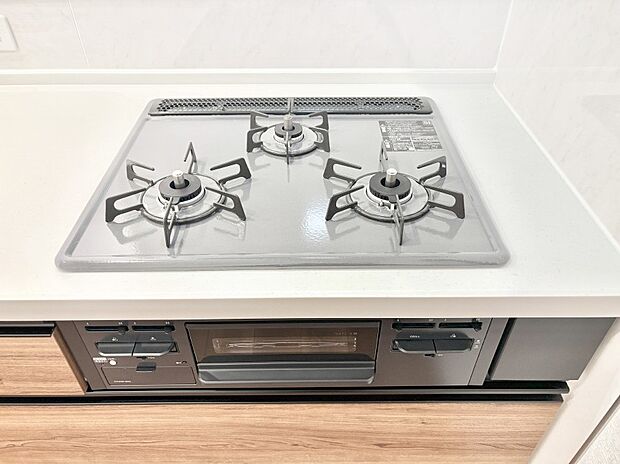 三口ガスコンロでお料理が一気にはかどりそう。