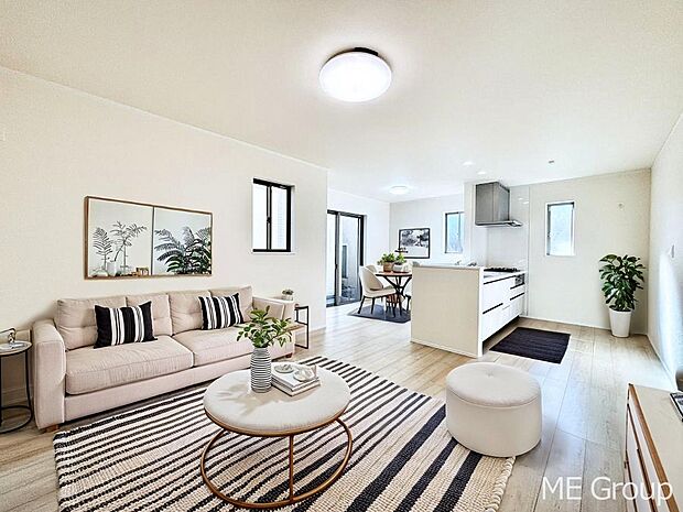 落ち着いた雰囲気のＬＤＫは家族みんなの快適空間※家具はCGです