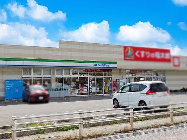コンビニ 800m ファミリーマート 柏新富町店