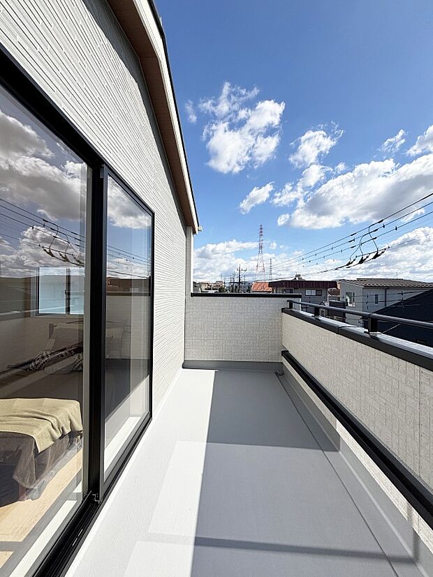 風通しの良いバルコニー