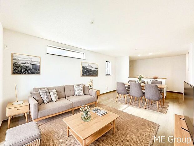 落ち着いた雰囲気のＬＤＫは家族みんなの快適空間※家具はCGです