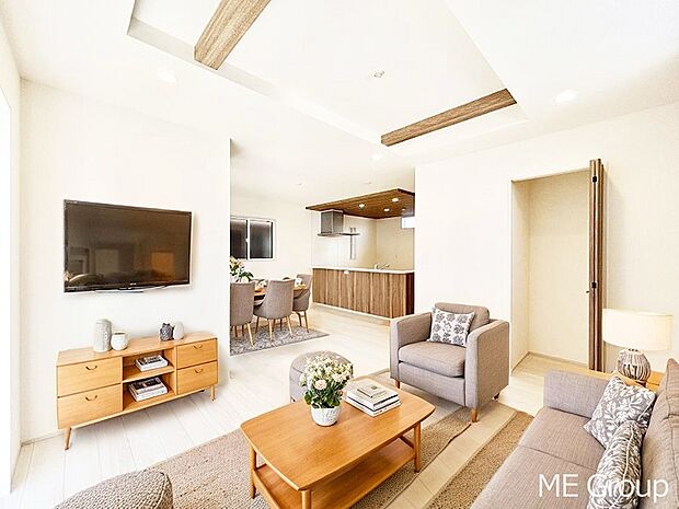 落ち着いた雰囲気のＬＤＫは家族みんなの快適空間※家具はCGです