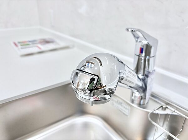 いつでも清潔なおいしいお水を。一つの水栓で水道水と浄水を使い分け。
