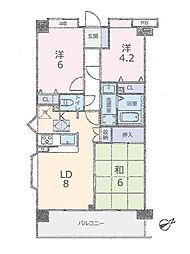 ベルポート朝霞弐番館 3LDKの間取図画像