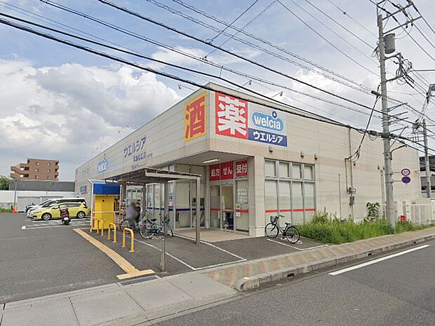 ドラッグストア 1100m ウエルシア草加松江店