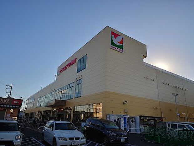 スーパー 700m ヨークフーズ中浦和店