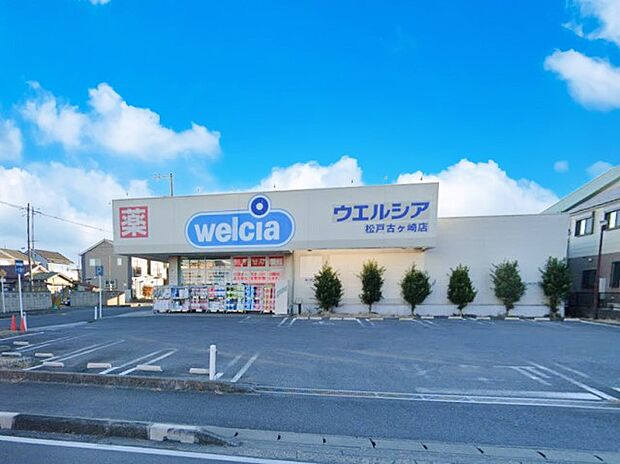 ドラッグストア 300m ウエルシア松戸古ヶ崎店