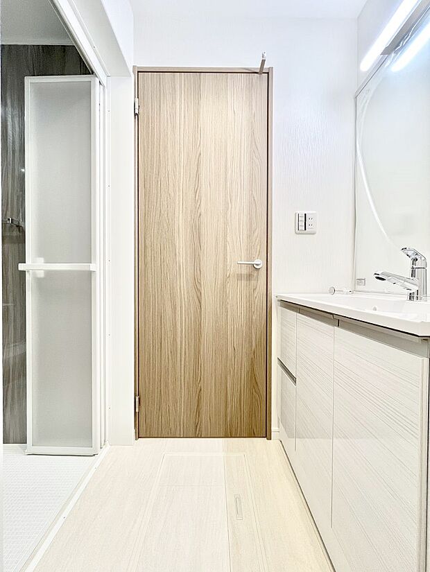 身支度もスムーズにおこなえる脱衣場