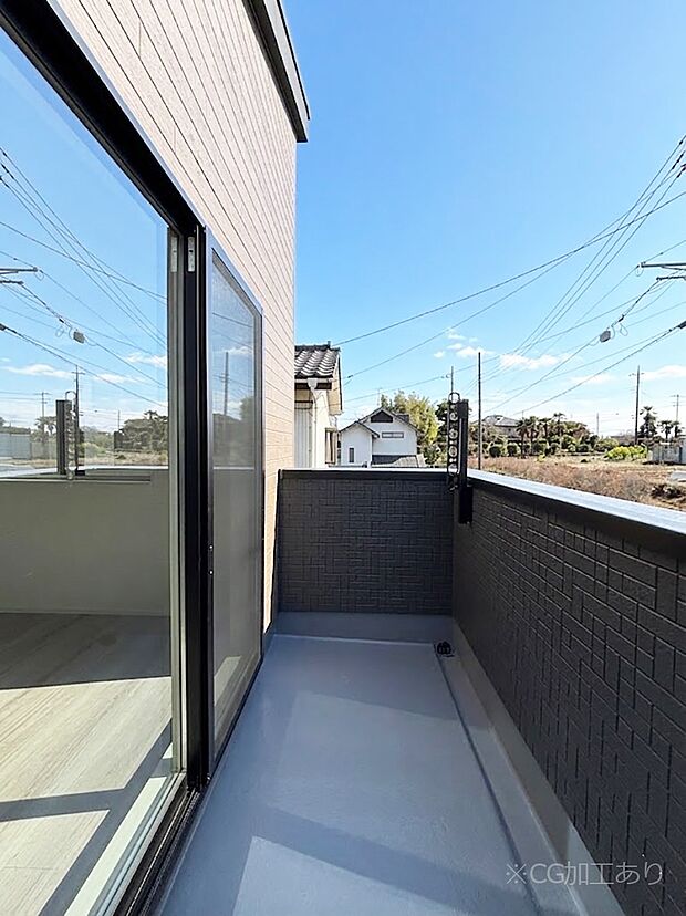 風通しの良いバルコニー