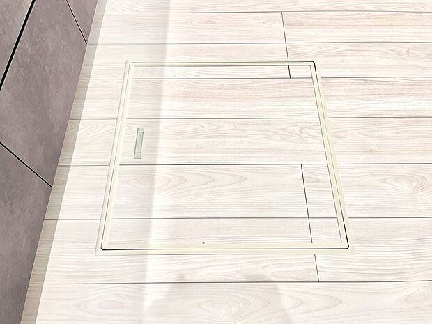 床下収納付き!日用品・非常用品の収納にも大活躍。