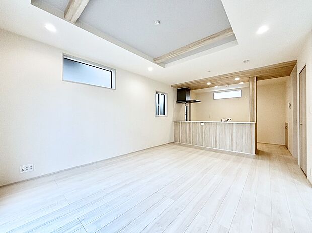 どこにいても家族のつながりを感じられるコミュニケーションリビング。